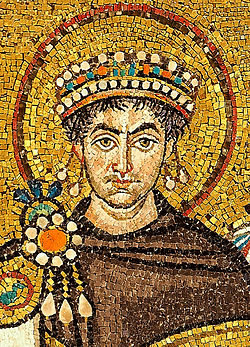 Justinijan I na mozaiku u baziliki San Vitale u Raveni, Italija, foto: Wikipedia