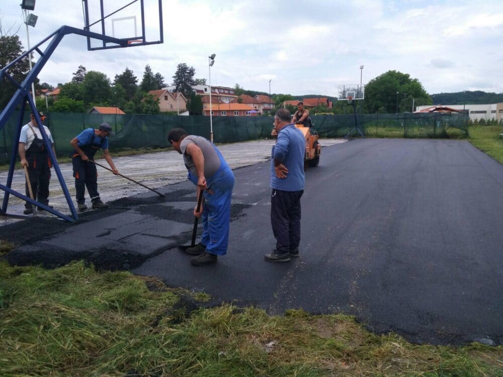 Rekonstrukcija košarkaškog terena, foto: M.M.