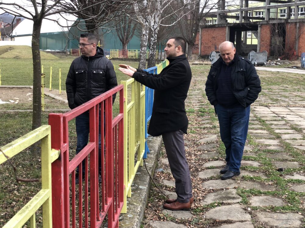 Predsednik opštine Miroslav Marković na mestu buduće rekonstrukcije, foto: M.M.