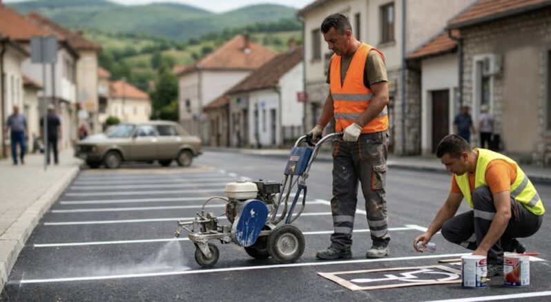 Svrljig konačno dobija obeležena parking mesta – u nedelju počinju radovi 1 Obeležavanje parking mesta, ilustracija