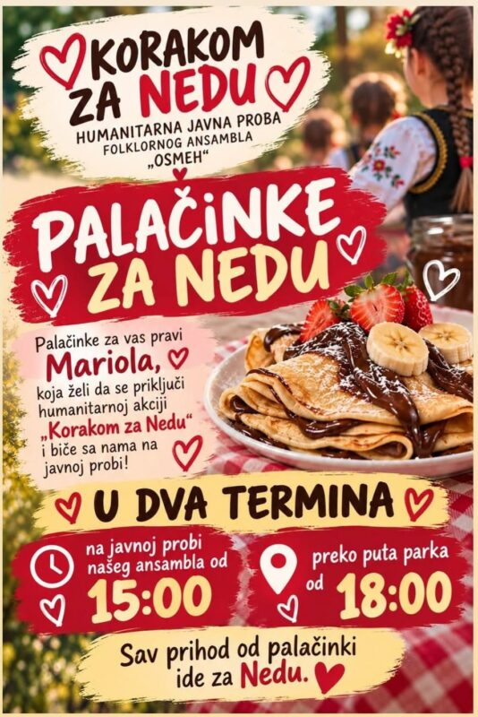Palačinke za Nedu – humanitarna akcija „Korakom za Nedu“